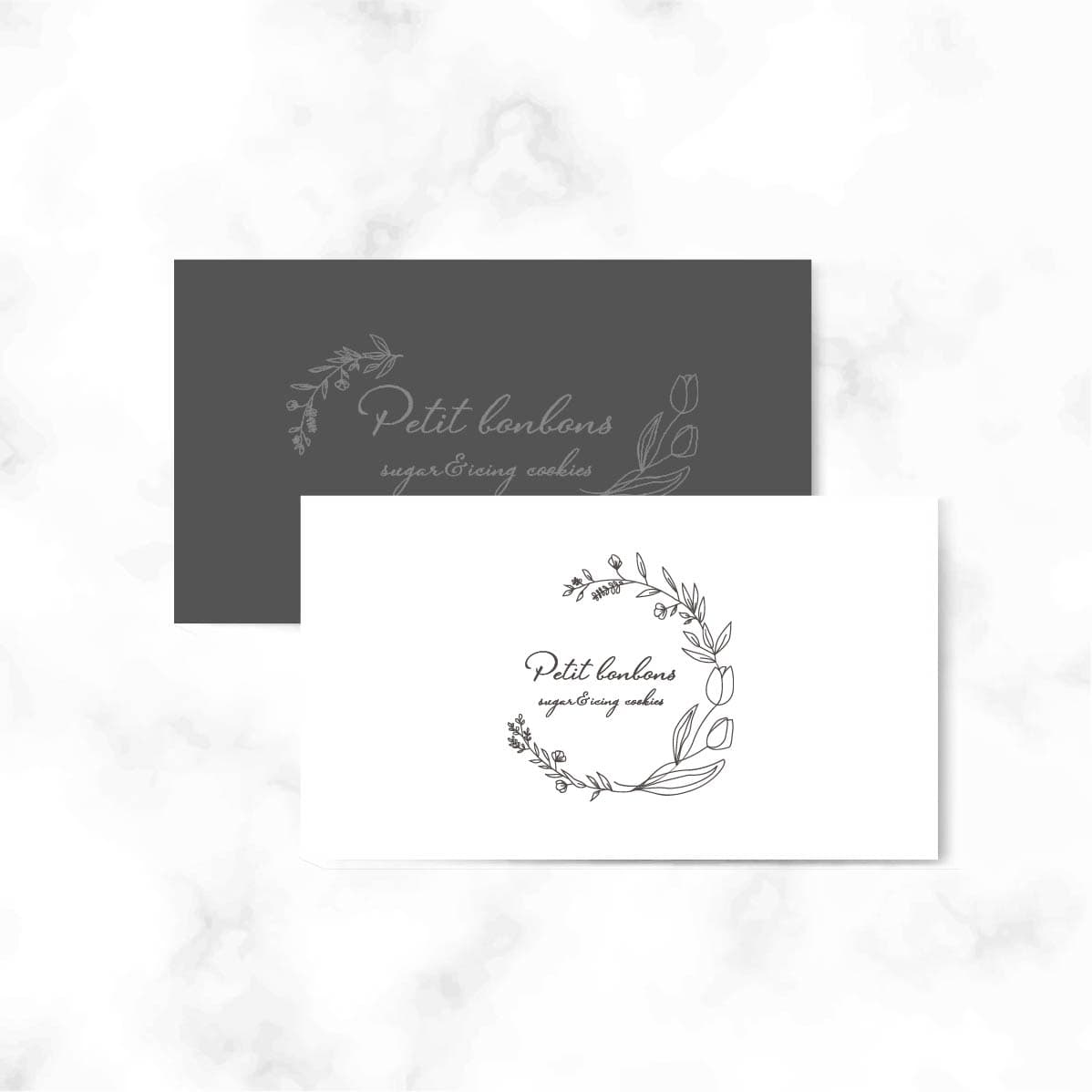 petitbonbonsのロゴのモックアップ